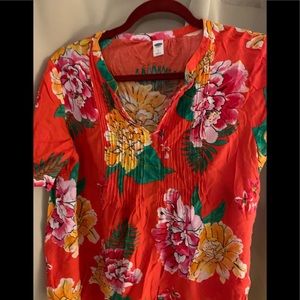 Old Navy Rayon Floral Cropped Top